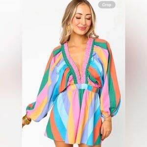 Colorful Striped Romper